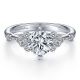 Gabriel 14 Karat Round Diamond Engagement Ring ER15193R4W44JJ