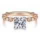 Gabriel 14К White/Rose Gold Round Diamond Engagement Ring ER15205R4T44JJ