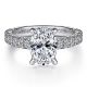 Gabriel 14 Karat Oval Diamond Engagement Ring ER15270O8W44JJ