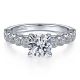 Gabriel 14 Karat Round Diamond Engagement Ring ER15272R4W44JJ
