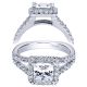 Taryn 14k White Gold Princess Cut Halo Engagement Ring TE4109W44JJ 