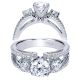 Taryn 14k White Gold Round 3 Stone Engagement Ring TE4251W44JJ 
