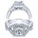 Taryn 14k White Gold Princess Cut Halo Engagement Ring TE5795W44JJ 