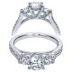 Taryn 14k White Gold Round 3 Stone Engagement Ring TE5838W44JJ 