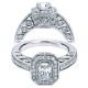 Taryn 14k White Gold Emerald Cut Halo Engagement Ring TE5858W44JJ 