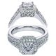 Taryn 14k White Gold Princess Cut Halo Engagement Ring TE5949W44JJ 