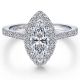 Gabriel 14 Karat Marquise Halo Engagement Ring ER6419M4W44JJ