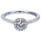 Gabriel 14 Karat Round Halo Engagement Ring ER6555W44JJ
