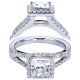 Taryn 14k White Gold Princess Cut Halo Engagement Ring TE6560W44JJ 