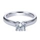 Gabriel 14 Karat Round Solitaire Engagement Ring ER6583W4JJJ