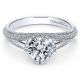 Gabriel 14 Karat Split Shank Round Engagement Ring ER6946W44JJ