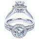 Taryn 14k White Gold Round Halo Engagement Ring TE6983W44JJ 