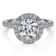 Gabriel 14 Karat Round Diamond Engagement Ring ER7259R8W44JJ