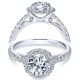 Taryn 14k White Gold Round Halo Engagement Ring TE7261W44JJ 