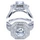 Taryn 14k White Gold Round Double Halo Engagement Ring TE7263W44JJ 