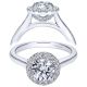 Taryn 14k White Gold Round Halo Engagement Ring TE7265W44JJ 
