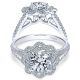 Taryn 14k White Gold Emerald Cut Halo Engagement Ring TE7729W44JJ 