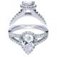 Taryn 14k White Gold Pear Shape Halo Engagement Ring TE7743W44JJ 