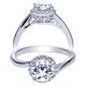 Taryn 14k White Gold Round Halo Engagement Ring TE7823W44JJ 