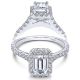 Taryn 14k White Gold Emerald Cut Halo Engagement Ring TE7840W44JJ