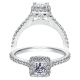 Taryn 14k White Gold Princess Cut Halo Engagement Ring TE7841W44JJ 