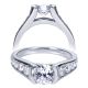 Taryn 14k White Gold Cushion Cut Straight Engagement Ring TE7883W44JJ