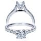 Taryn 14k White Gold Round Straight Engagement Ring TE7990W44JJ