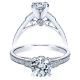 Taryn 14k White Gold Round Straight Engagement Ring TE8017W44JJ 