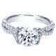 Gabriel 14 Karat Round Twisted Engagement Ring ER8043W44JJ