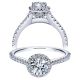 Taryn 14k White Gold Round Halo Engagement Ring TE8198W44JJ 