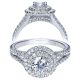 Taryn 14k White Gold Round Double Halo Engagement Ring TE8202W44JJ 