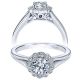 Taryn 14k White Gold Round Halo Engagement Ring TE8205W44JJ 