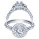 Taryn 14k White Gold Round Double Halo Engagement Ring TE8208W44JJ 
