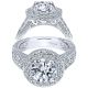 Taryn 18K White Gold Round Halo Engagement Ring TE8301W83JJ