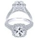 Taryn 18K White Gold Cushion Cut Halo Engagement Ring TE8304C6W83JJ
