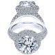 Taryn 18K White Gold Round Double Halo Engagement Ring TE8309W83JJ