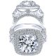 Taryn 18K White Gold Round Double Halo Engagement Ring TE8310W83JJ 