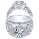 Taryn 18K White Gold Round Halo Engagement Ring TE8454W83JJ