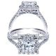 Taryn 14k White Gold Princess Cut Halo Engagement Ring TE8734W44JJ 