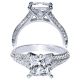 Taryn 14k White Gold Princess Cut Straight Engagement Ring TE8753W44JJ
