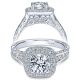 Taryn 14k White Gold Round Halo Engagement Ring TE8794W44JJ