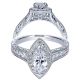 Taryn 14k White Gold Marquise Halo Engagement Ring TE8812W44JJ 