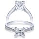 Taryn 14k White Gold Princess Cut Straight Engagement Ring TE8916W44JJ 