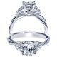 Taryn 14k White Gold Round Twisted Engagement Ring TE8952W44JJ 