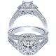Taryn 14k White Gold Cushion Cut Halo Engagement Ring TE9037W44JJ
