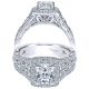 Taryn 14k White Gold Cushion Cut Halo Engagement Ring TE9041W44JJ 