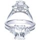 Taryn 14k White Gold Emerald Cut 3 Stone Engagement Ring TE9046W44JJ