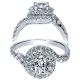 Taryn 14k White Gold Round Double Halo Engagement Ring TE9055W44JJ
