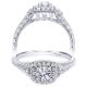 Taryn 14k White Gold Round Halo Engagement Ring TE910096W44JJ 