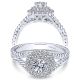 Taryn 14k White Gold Round Double Halo Engagement Ring TE910144W44JJ 